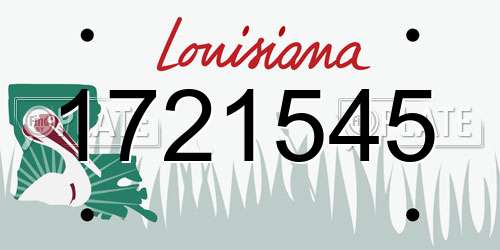 1721545 Louisiana License Plate