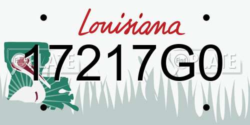 17217G0 Louisiana License Plate