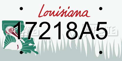 17218A5 Louisiana License Plate