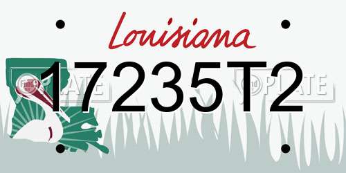 17235T2 Louisiana License Plate