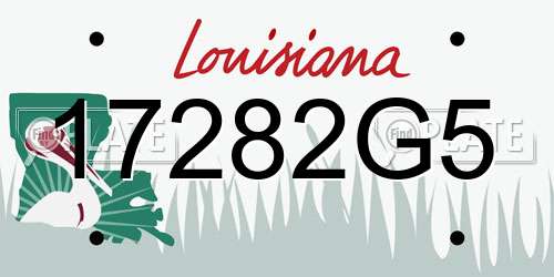 17282G5 Louisiana License Plate