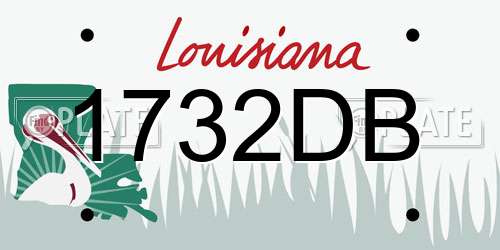1732DB Louisiana License Plate