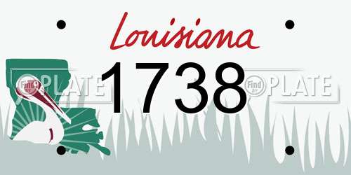 1738 Louisiana License Plate