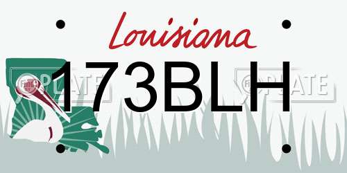 173BLH Louisiana License Plate
