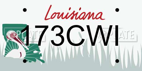 173CWI Louisiana License Plate