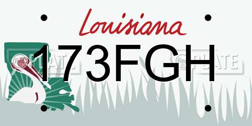 173FGH Louisiana License Plate