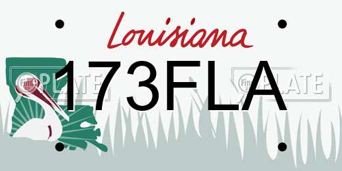 173FLA Louisiana License Plate