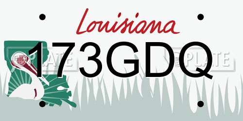 173GDQ Louisiana License Plate