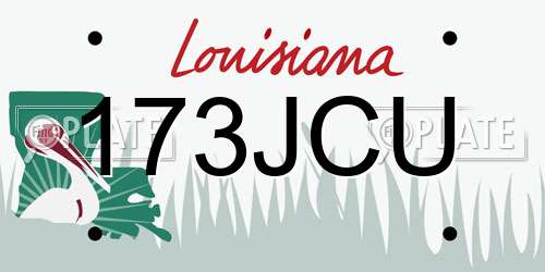 173JCU Louisiana License Plate