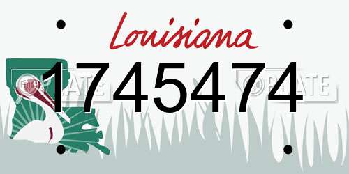 1745474 Louisiana License Plate