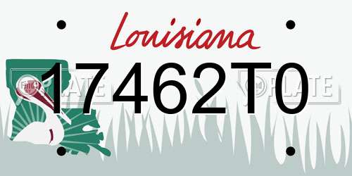 17462T0 Louisiana License Plate
