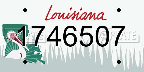 1746507 Louisiana License Plate