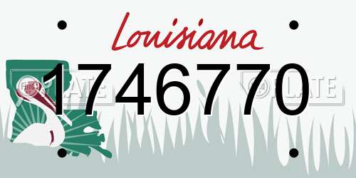 1746770 Louisiana License Plate