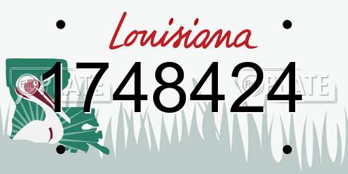 1748424 Louisiana License Plate