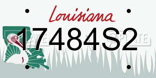 17484S2 Louisiana License Plate