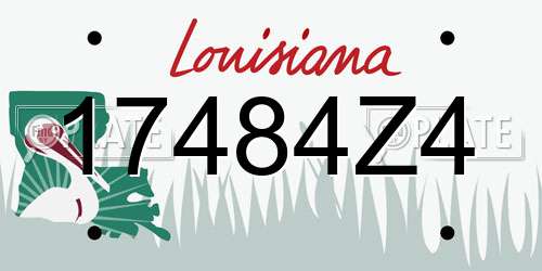 17484Z4 Louisiana License Plate