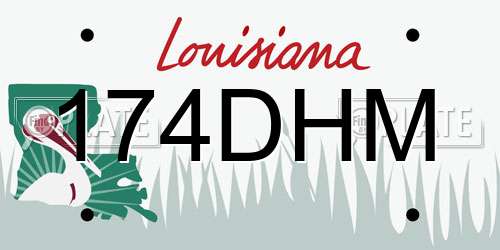 174DHM Louisiana License Plate