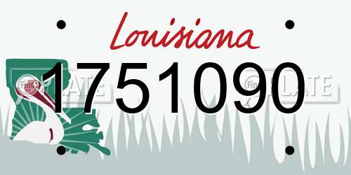 1751090 Louisiana License Plate