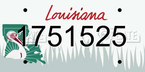 1751525 Louisiana License Plate