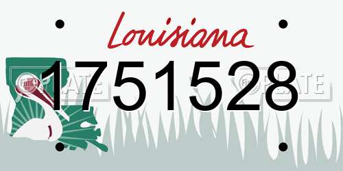 1751528 Louisiana License Plate