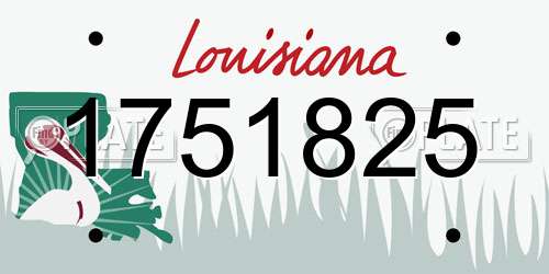 1751825 Louisiana License Plate