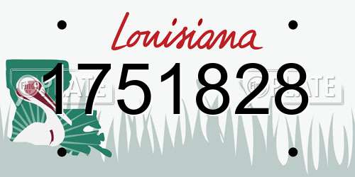 1751828 Louisiana License Plate