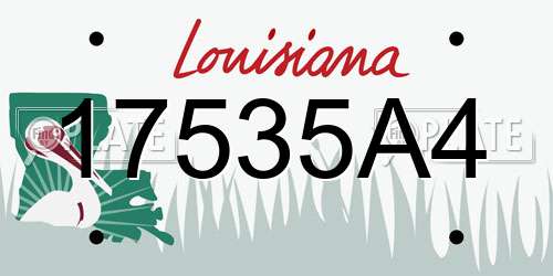 17535A4 Louisiana License Plate
