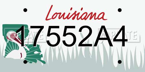 17552A4 Louisiana License Plate