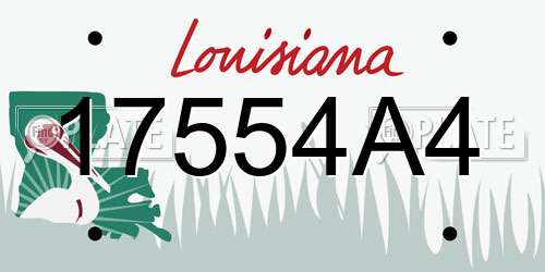 17554A4 Louisiana License Plate