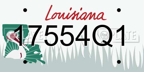 17554Q1 Louisiana License Plate