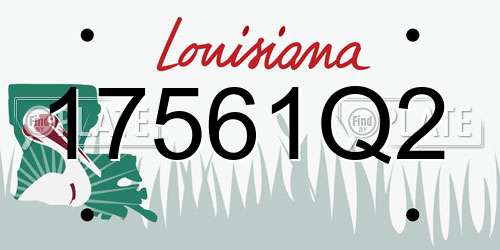 17561Q2 Louisiana License Plate