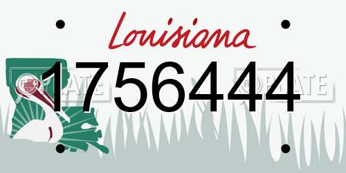 1756444 Louisiana License Plate