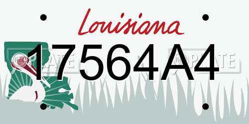 17564A4 Louisiana License Plate