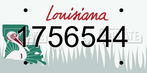 1756544 Louisiana License Plate