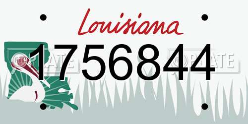 1756844 Louisiana License Plate