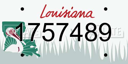 1757489 Louisiana License Plate