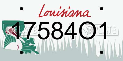 17584O1 Louisiana License Plate