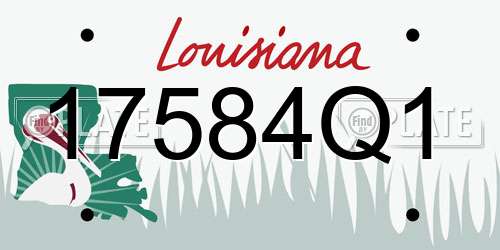 17584Q1 Louisiana License Plate