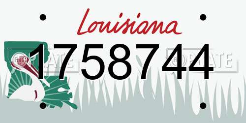 1758744 Louisiana License Plate