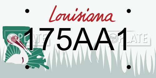 175AA1 Louisiana License Plate
