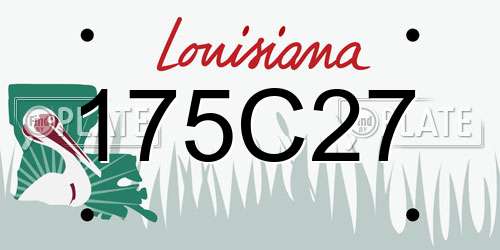 175C27 Louisiana License Plate