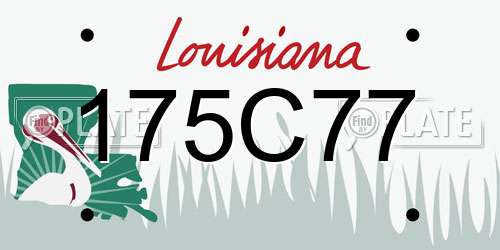175C77 Louisiana License Plate