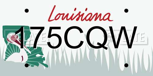175CQW Louisiana License Plate