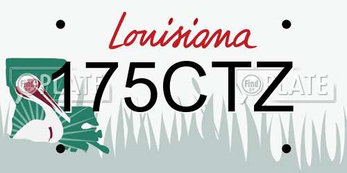175CTZ Louisiana License Plate
