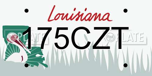 175CZT Louisiana License Plate