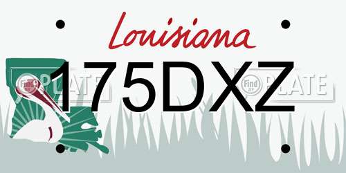 175DXZ Louisiana License Plate