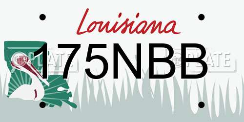 175NBB Louisiana License Plate