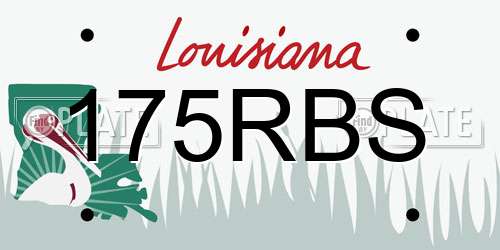 175RBS Louisiana License Plate