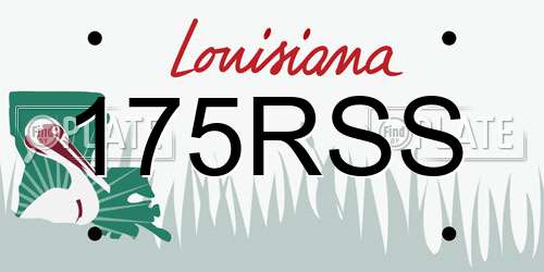 175RSS Louisiana License Plate
