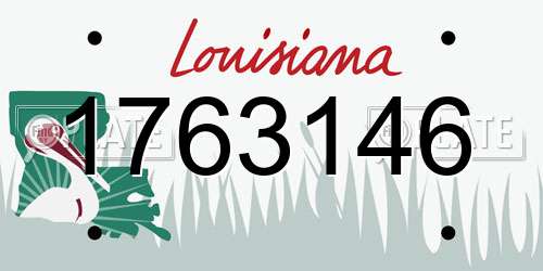 1763146 Louisiana License Plate